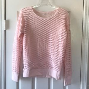 Pink Lorna Jane Mesh Sweater